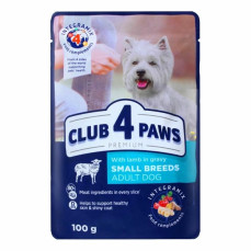 Club4Paws Kuzulu Küçk Irk Yetişkin Pouch Sos 100Gr