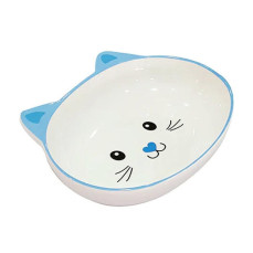 EuroCat Melamin Mama Kabı Kedi Suratı Şeklinde Mavi 300 Ml