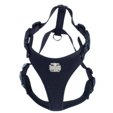 Doggie Hava Alabilen Soft Dokulu Köpek Göğüs Tasması Siyah XXLarge