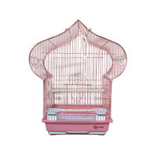 Dayang Kuş Kafesi Damla Şekilli 29.5 x 22.3 x 49 Cm Pembe