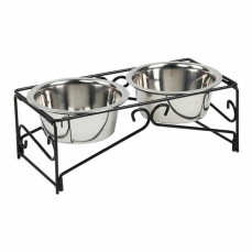 ​Pawise Metal Ayaklı İkili Mama Kabı 350 Ml x 2