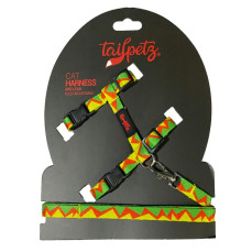 Tailpetz Kedi Göğüs Tasması + Kayış Zigzag