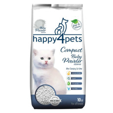 Happy4Pets Bebek Pudralı Topaklaşan Bentonit Kedi Kumu İnce Taneli 10lt