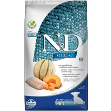 N&D Ocean - Morina Balıklı, Balkabaklı ve Kavunlu Küçük Irk Yavru Köpek Maması 2,5KG