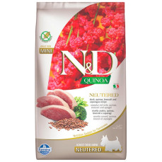 N&D Quinoa - Neutered Ördekli, Brokolili ve Kinoalı Küçük Irk Kısırlaştırılmış Köpek Maması 2,5KG