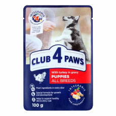 Club4Paws Hindili Pouch Yavru Köpek Konservesi 100 Gr