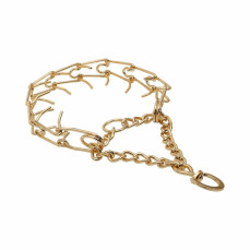 Doggie Eğitim Serisi Dikenli Boğma Zincir Köpek Tasması Gold 3.5x55 cm 