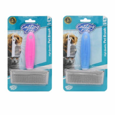 CatDogLife Metal Çerçeveli İnce Tel Kedi Köpek Tüy Toplama Tarağı 10x16cm