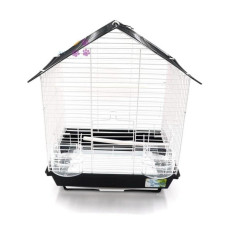 Ewox Orta Boy Çatılı Kuş Kafesi 35*27*46 cm (Karışık Renklerde)