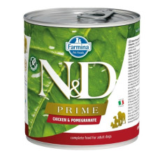 N&D Prime Tavuklu ve Narlı Tahılsız Yetişkin Köpek Konservesi 285gr