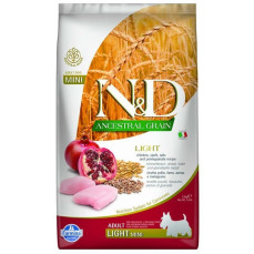 N&D Ancestral Grain - Düşük Tahıllı Tavuklu ve Narlı Küçük Irk Light Köpek Maması 2,5KG