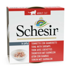 Schesir Jelly - Ton Balıklı ve Karidesli Yetişkin Kedi Konservesi 85gr