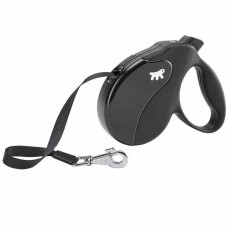 Ferplast Amigo Siyah Otomatik Şerit Köpek Gezdirme Tasma Small 5 metre