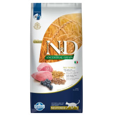 N&D Ancestral Grain - Düşük Tahıllı Kuzulu ve Yaban Mersinli Kısırlaştırılmış Kedi Maması 10KG