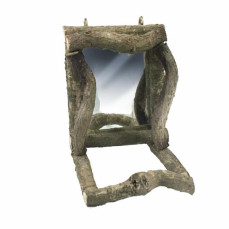 Beaks Doğal Ağaç Dalı Aynalı Kuş Tüneği 8x10x11 cm