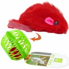 Nunbell Kedi Oyuncak Fareli Kafes 6 x 7 cm (Karışık Renklerde)