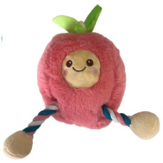 Nunbell Diş İpli Şeftali Şeklinde Peluş Köpek Oyuncağı 10x14cm