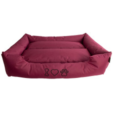 Ewox Frezya Su Geçirmez Evcil Hayvan Yatağı Bordo 75x60 cm