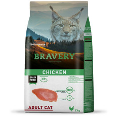 Bravery ADULT Hypo-Allergenic Tavuklu Monoprotein Tahılsız Yetişkin Kedi Maması 2KG