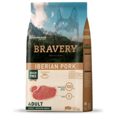 Bravery ADULT Hypo-Allergenic Iberian Domuzlu Monoprotein Tahılsız Orta ve Büyük Irk Köpek Maması 12KG