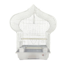 Dayang Kuş Kafesi Damla Şekilli 29.5 x 22.3 x 49 Cm Beyaz