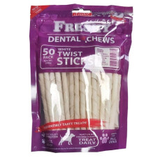 Freshy Dental Twists Beyaz Burgu Çubuk 50'li