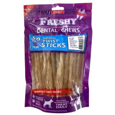 Freshy Dental Chews Naturel Burgu Çubuk 50'li Paket 300 Gr 13 Cm