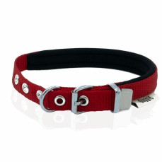 Doggie Konforlu Dokumadan El Yapımı Köpek Boyun Tasması Kırmızı 1,5x20-25 cm