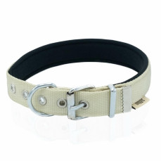 Doggie Dokuma Softlu Sade Köpek Boyun Tasması Haki 3x47-55cm