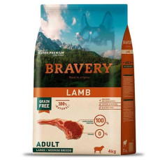 Bravery ADULT Hypo-Allergenic Kuzulu Monoprotein Tahılsız Orta ve Büyük Irk Köpek Maması 4KG