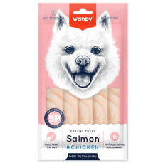Wanpy Somonlu ve Tavuklu Sıvı Köpek Ödülü 5x14g