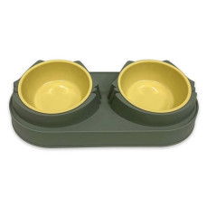 Teng İkili Plastik Mama Kabı 32x15.5cm (Karışık Renklerde)