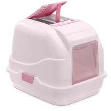 Imac Easy Cat Filtreli Kapalı Kedi Tuvalet Kapı Beyaz/Pembe 50x40x40cm