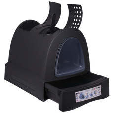 Imac Zuma Çekmeceli Kapalı Kedi Tuvaleti Antrasit 40x56x42 Cm