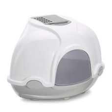 Imac Ginger Karbon Filtreli Kapalı Köşe Kedi Tuvaleti 52x52x44,5 cm (Gri)