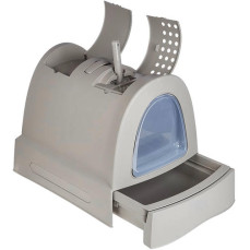 Imac Zuma Çekmeceli Kapalı Kedi Tuvaleti Gri 40x56x42 Cm