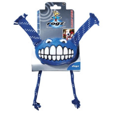 Rogz Toyz Grinz Flossy Gülen Surat Köpek Diş Bakım Oyuncağı [Medium] 21cm (Mavi)