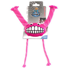 Rogz Toyz Grinz Flossy Gülen Surat Köpek Diş Bakım Oyuncağı [Medium] 21cm (Pembe)