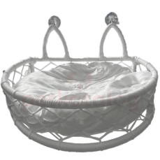 Teng Vantuzlu Cam Yatağı Yarım Daire - 4 Vantuzlu 55x41cm (Beyaz)