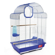 KIKI Excellent Çift Kapılı Çift Yemlikli Papatya Küçük Papağan Kafesi Mavi A700 (64x43x32cm)