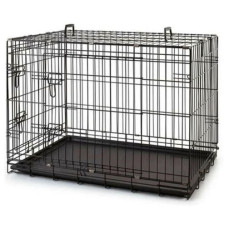 Katlanabilir Metal Kedi-Köpek Kafesi (Siyah) 91x61x66 Cm