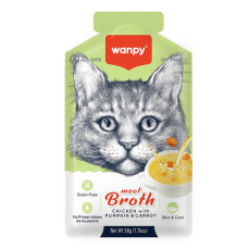 Wanpy Tahılsız Tavuklu, Balkabaklı ve Havuçlu Kedi Çorbası 50gr