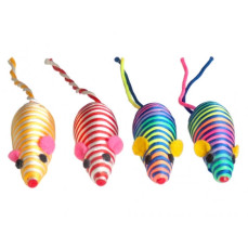 Eastland İp Sargılı Renkli Fare Kedi Oyuncağı (4'lü)