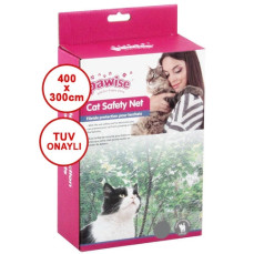 Pawise Balkon ve Pencere İçin Kedi Şeffaf Koruma Ağı 4x3m
