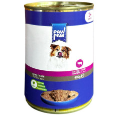 Paw Paw Pate Püre Biftekli Yetişkin Köpek Konservesi 400gr