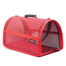 Migno Voyager Fileli Kedi Köpek Taşıma Çantası Kırmızı (46x30x27 cm)