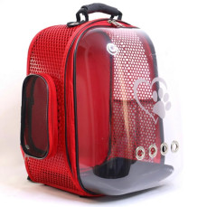 Migno Zenith Astronot Model Kedi Köpek Taşıma Çantası Kırmızı (42x34x34 cm)