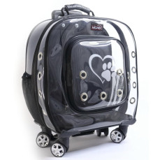 Migno Prestige Valiz Tipi Çekçekli Kedi Taşıma Siyah 48x22x40 cm