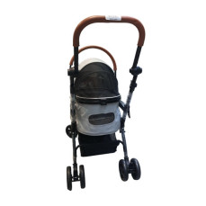 Tommy Kedi ve Küçük Irk Köpek Taşıma Arabası 15 Kg Taşıma Kapasiteli Gri (76,5x48x99cm)