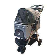 Tommy Kedi ve Küçük Irk Köpek Taşıma Arabası 15 Kg Taşıma Kapasiteli Gri (87x50x107cm)